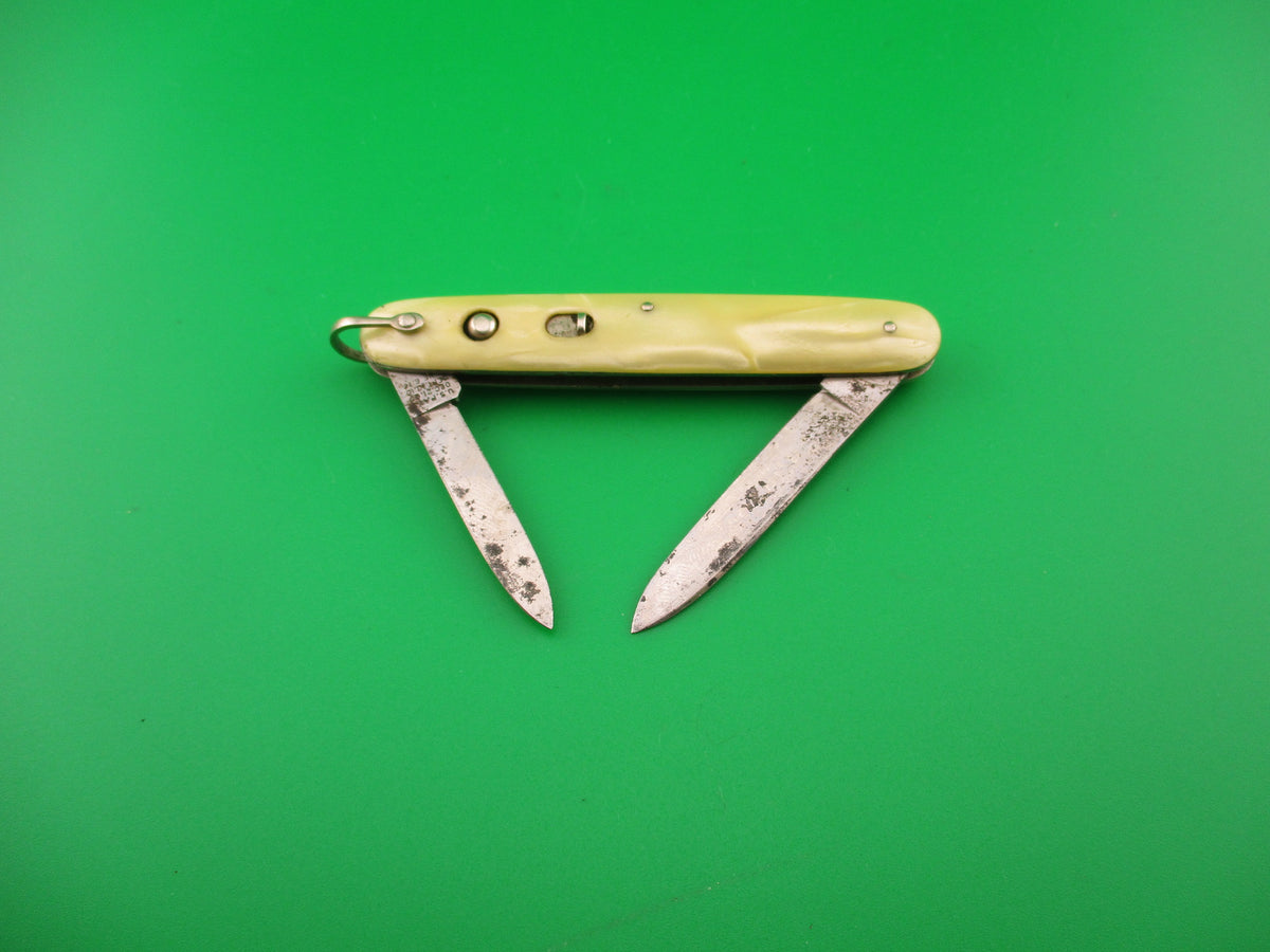 Schrade Cut Co small double Marine Pearl C.Muzzi & Co switchblade knife