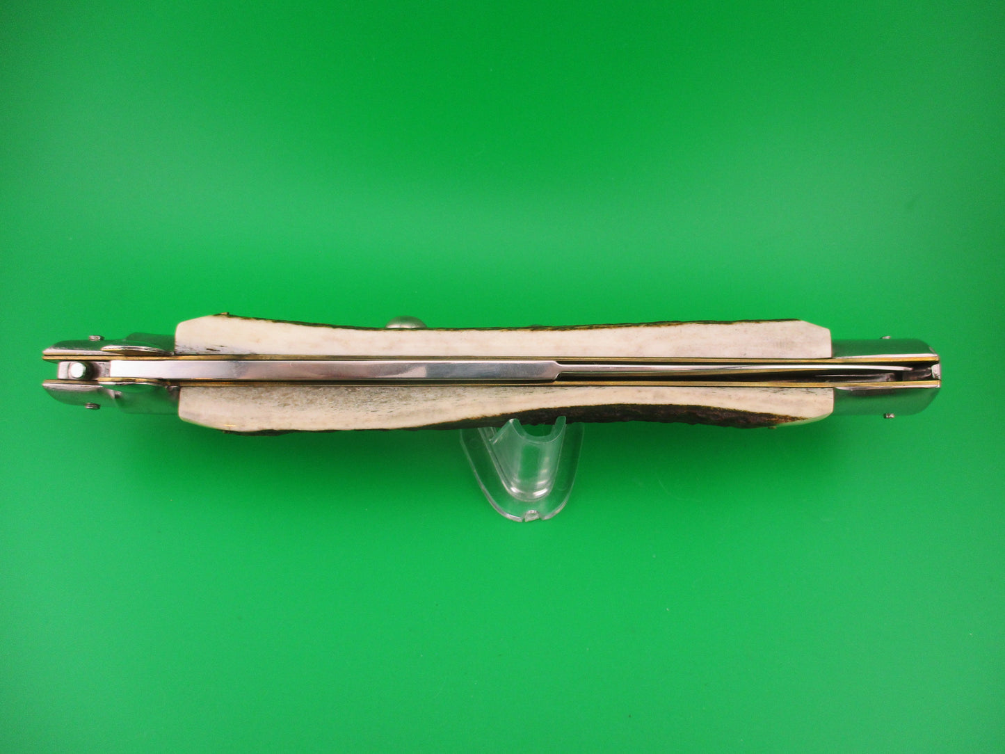 ROSTFREI ITALY 45cm Italian Stiletto Swivel bolster Stag 18 inch automatic knife