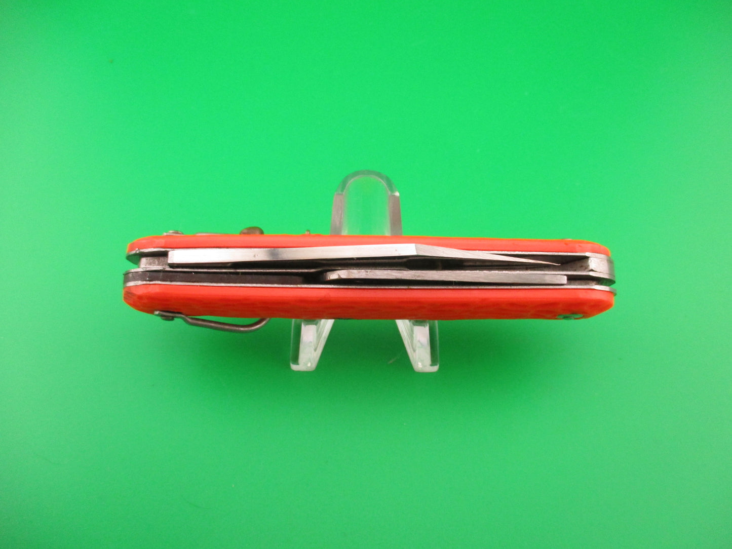 Logan Smyth Venice FL Orange Paratrooper automatic knife