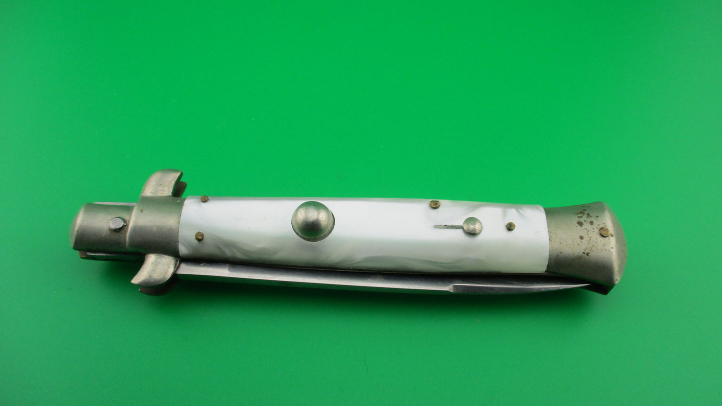 1 Rostfrei (slant) PATENT 22cm Italian BoBc Pearlex Vintage 1960s automatic knife