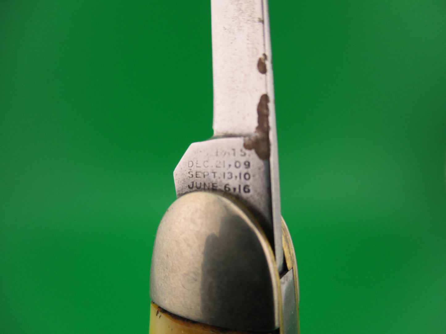 SHAPLEIGH HDW CO Large Double Ivory American Legion vintage automatic knife