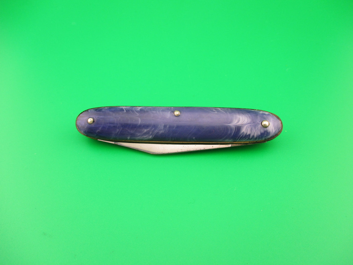 Edgemaster #108 Cigar Jack 1950s Vintage Purple swirl switchblade knife