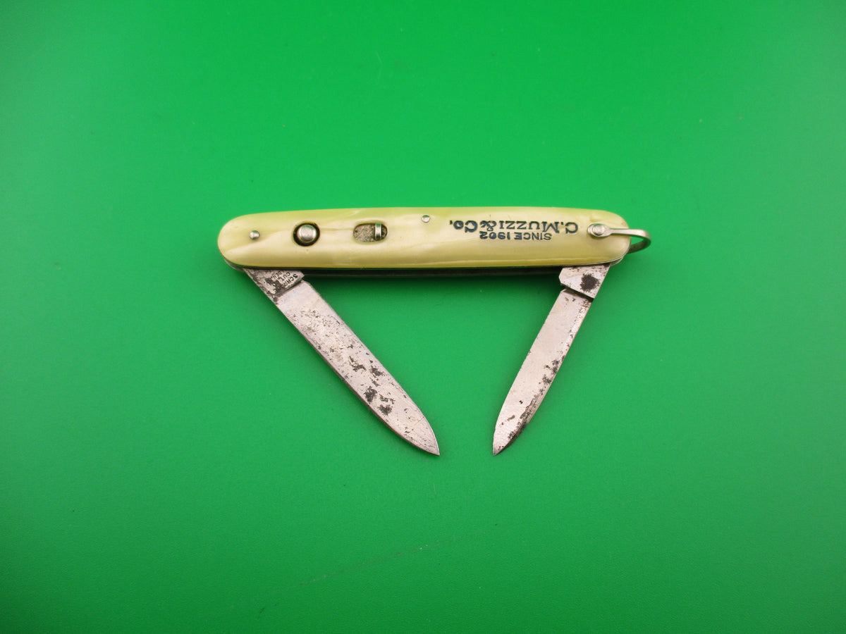 Schrade Cut Co small double Marine Pearl C.Muzzi & Co switchblade knife