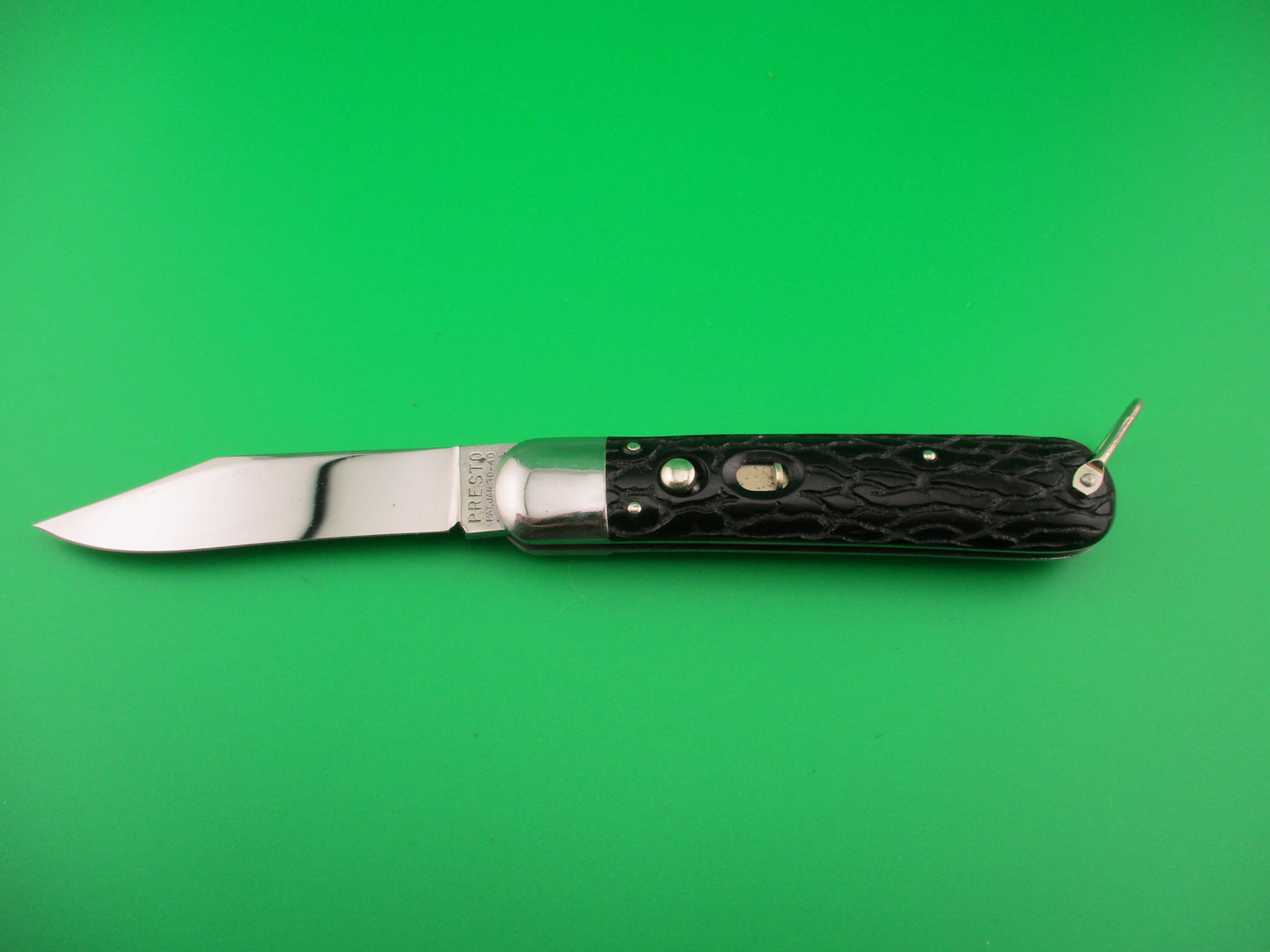PRESTO M2 Near Mint Military Vintage paratrooper jump knife black switchblade knife