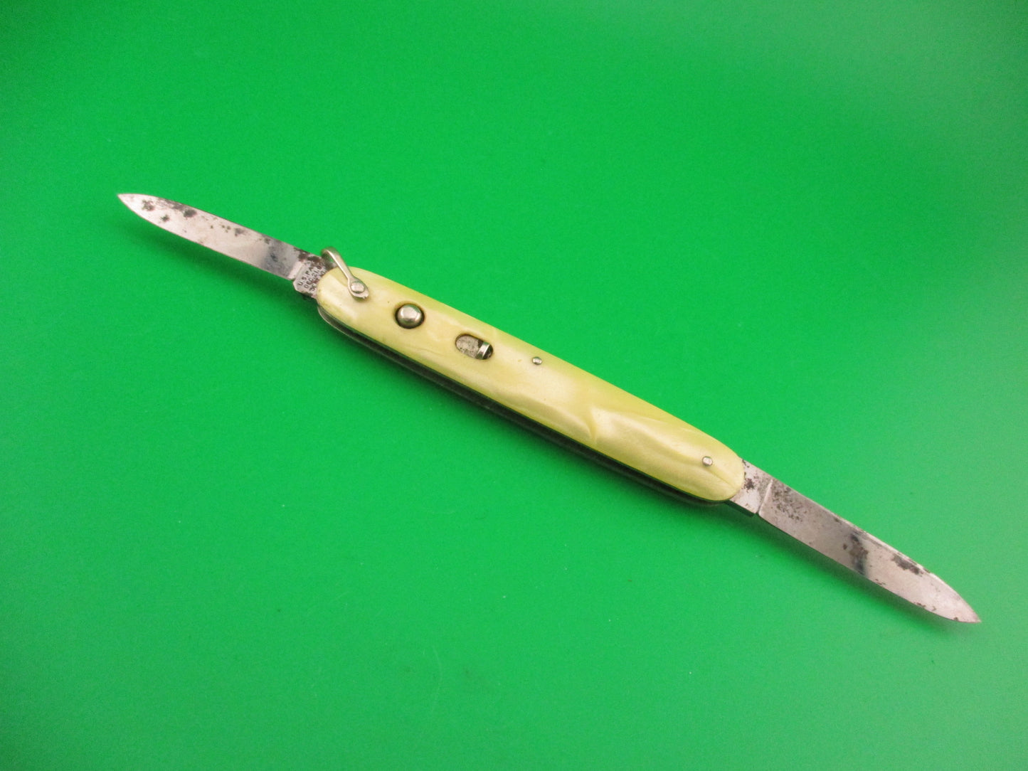 Schrade Cut Co small double Marine Pearl C.Muzzi & Co switchblade knife