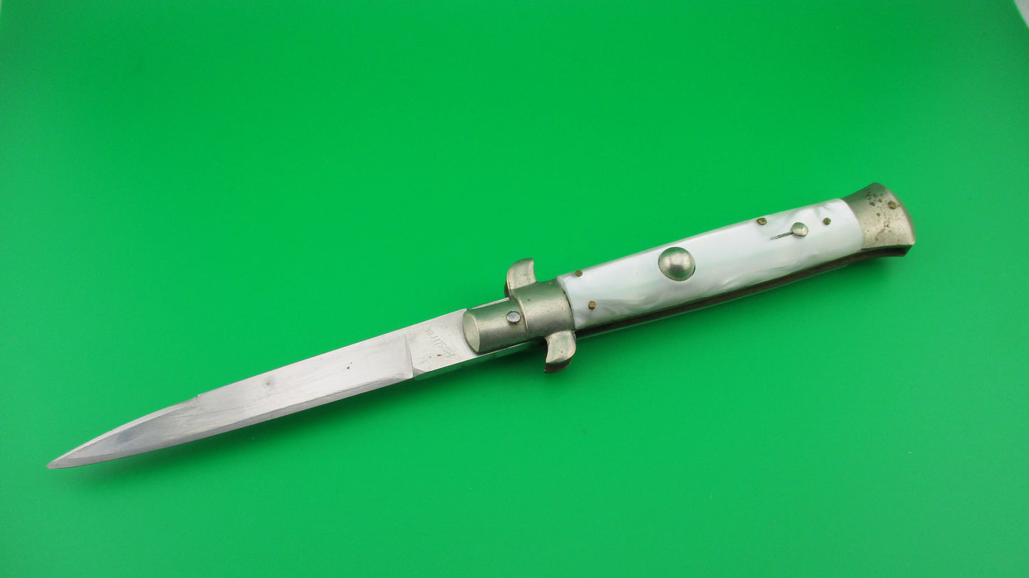 1 Rostfrei (slant) PATENT 22cm Italian BoBc Pearlex Vintage 1960s automatic knife