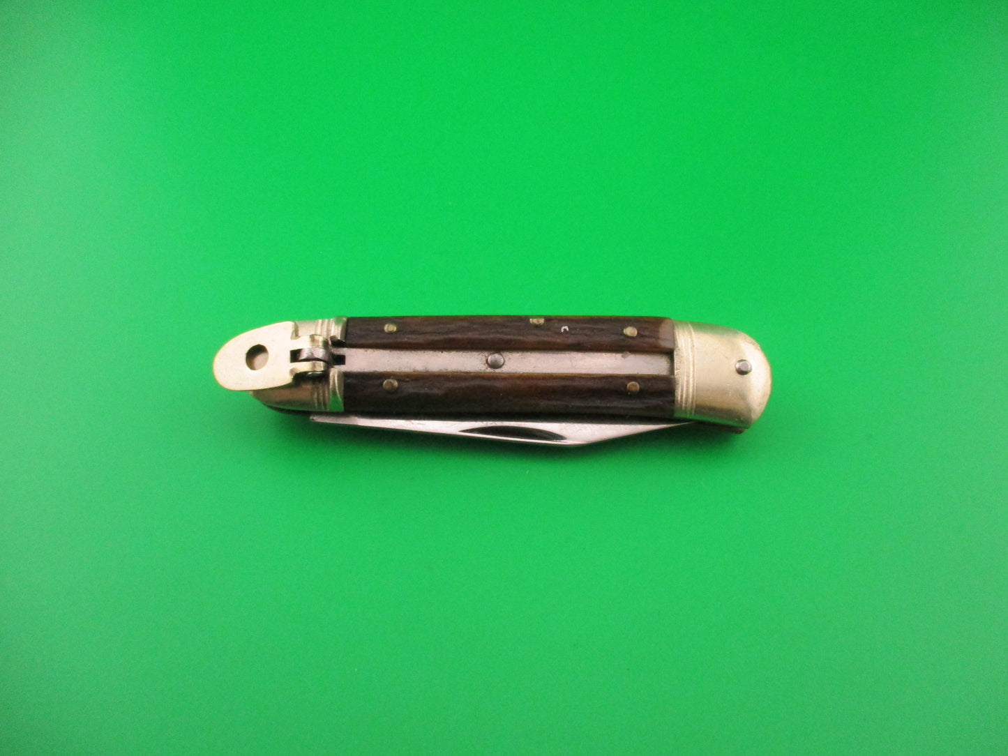 Hubertus 8cm West German Lever Liliput Stag automatic knife