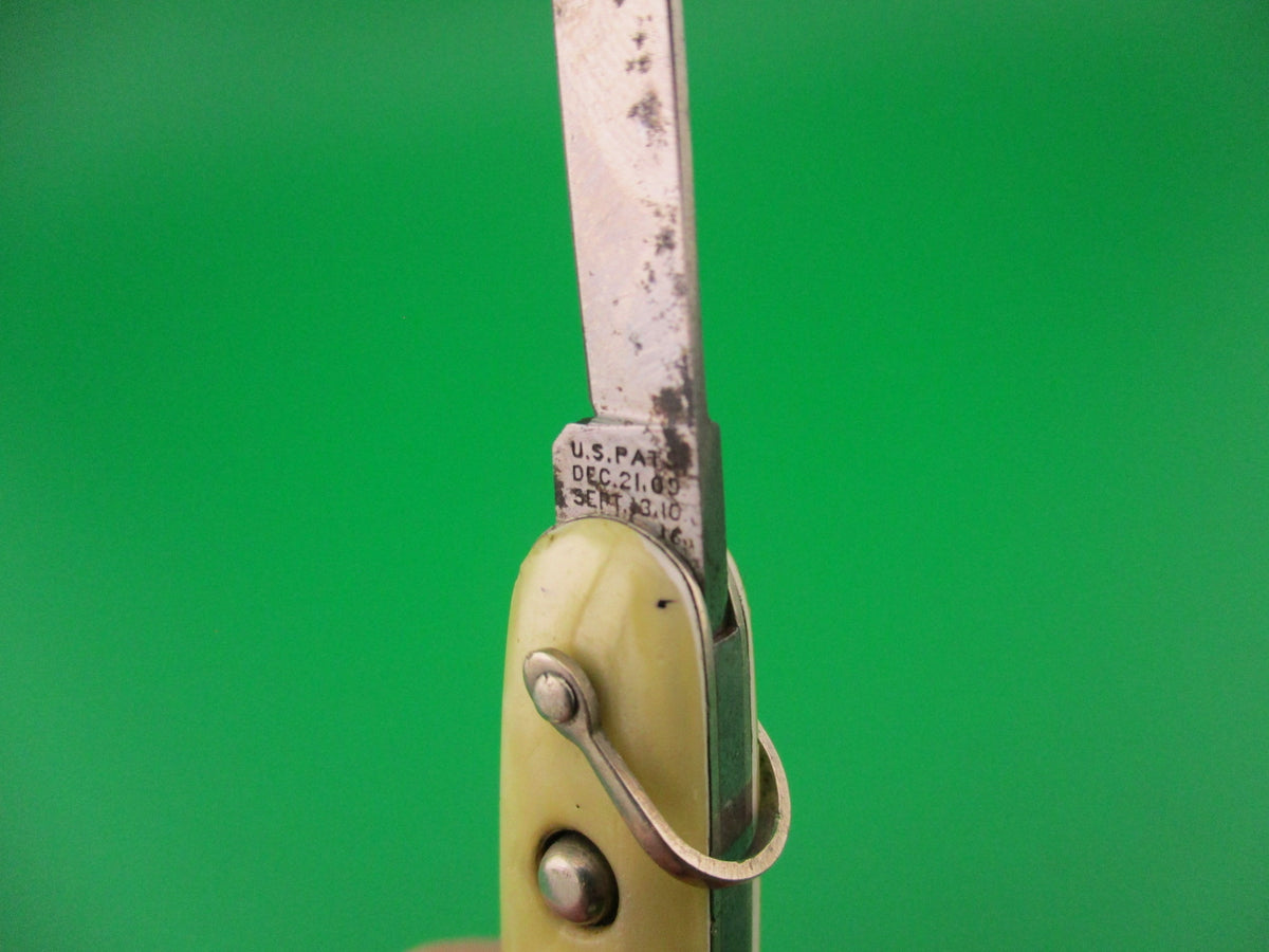 Schrade Cut Co small double Marine Pearl C.Muzzi & Co switchblade knife