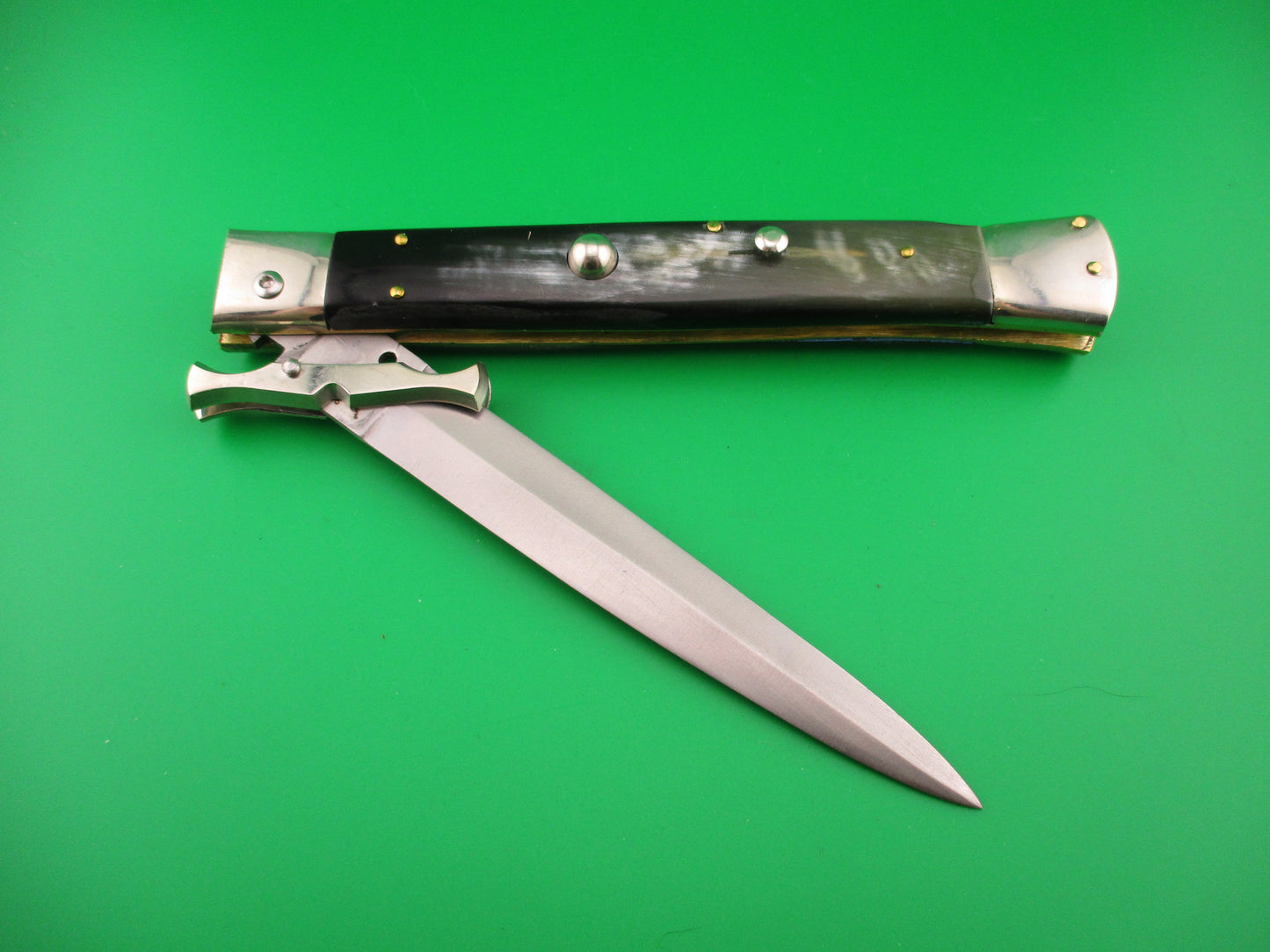 Renzo Pascotto 33cm Italian BATWING swing guard Dagger Horn Automatic knife
