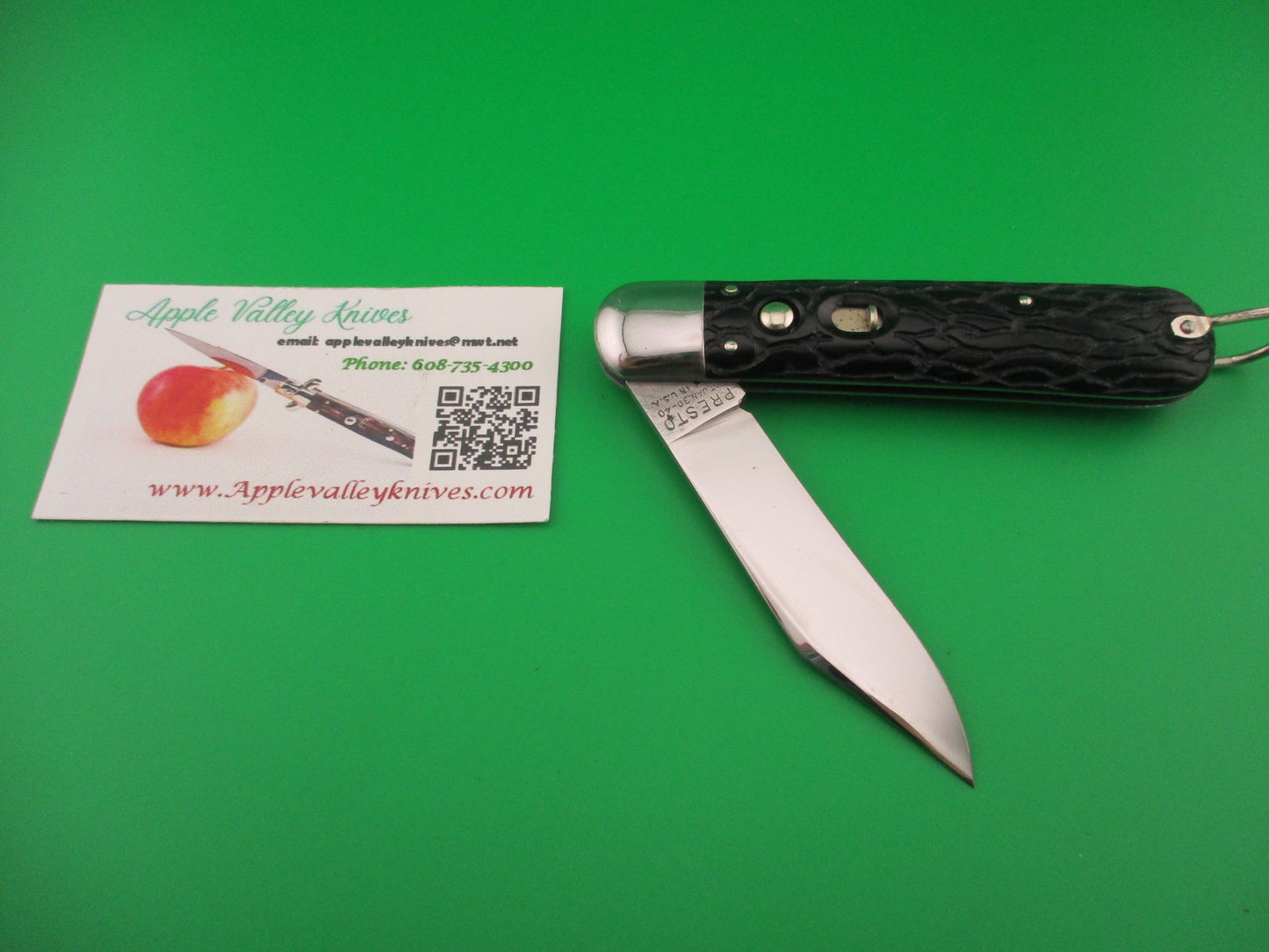 PRESTO M2 Near Mint Military Vintage paratrooper jump knife black switchblade knife