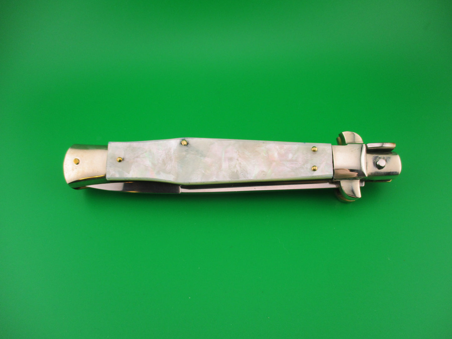 RENZO PASCOTTO 30cm Italian Picklock Wasp Body MOP 5mm back spring switchblade