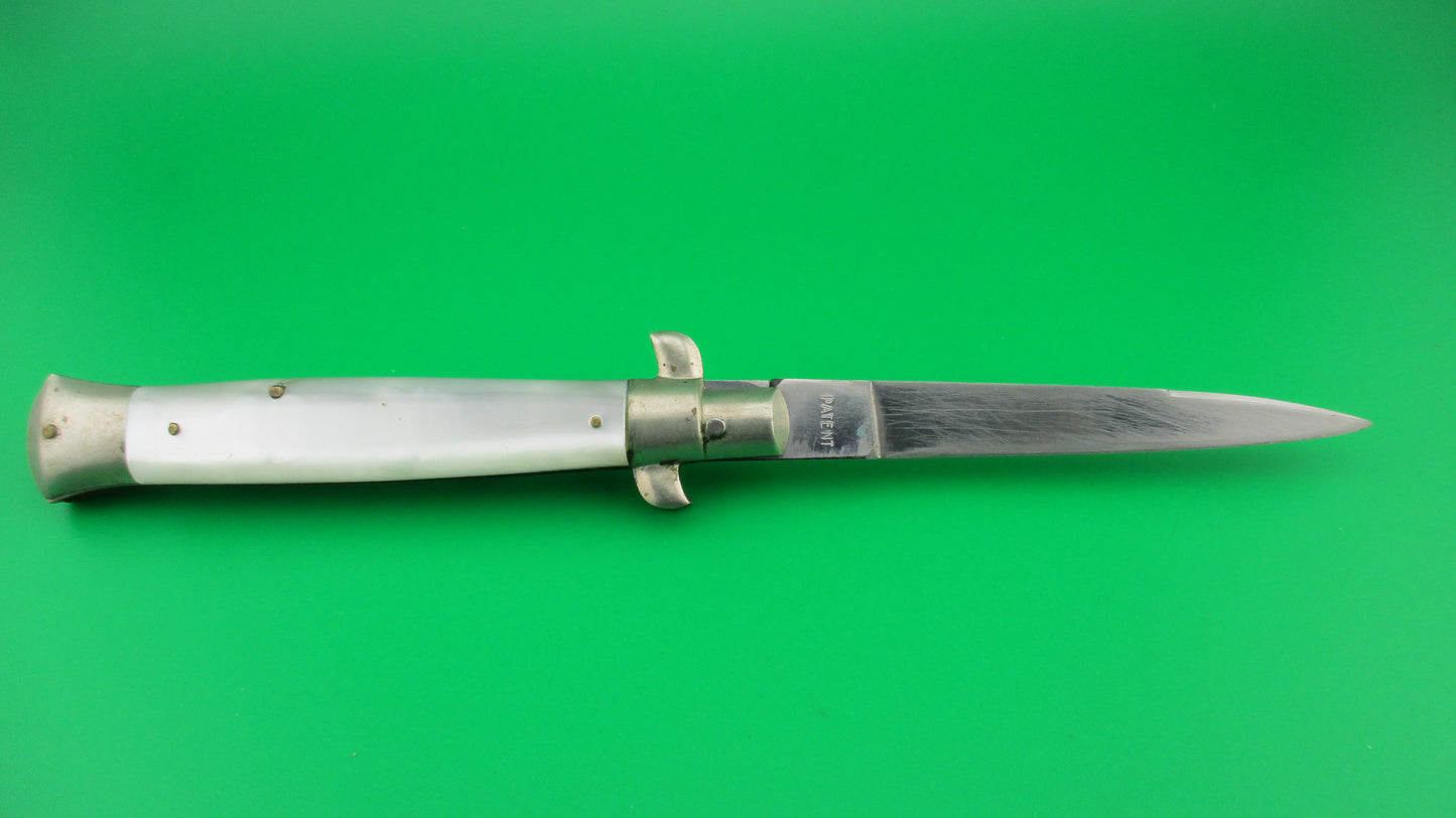 1 Rostfrei (slant) PATENT 22cm Italian BoBc Pearlex Vintage 1960s automatic knife