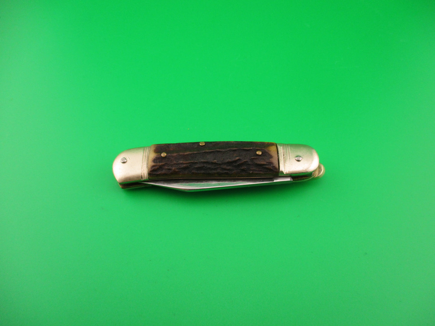 Hubertus 8cm West German Lever Liliput Stag automatic knife