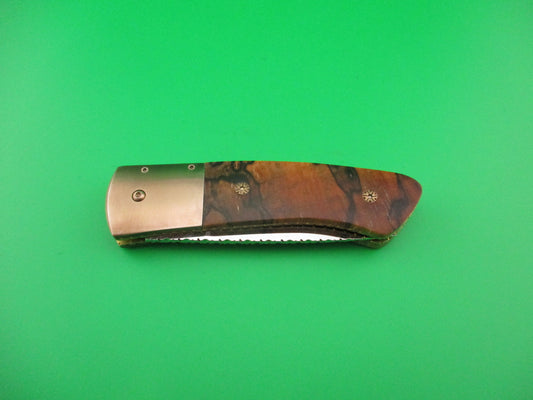 Doc Hagen Custom 7 inch Bolster Release automatic knife Spalted Maple