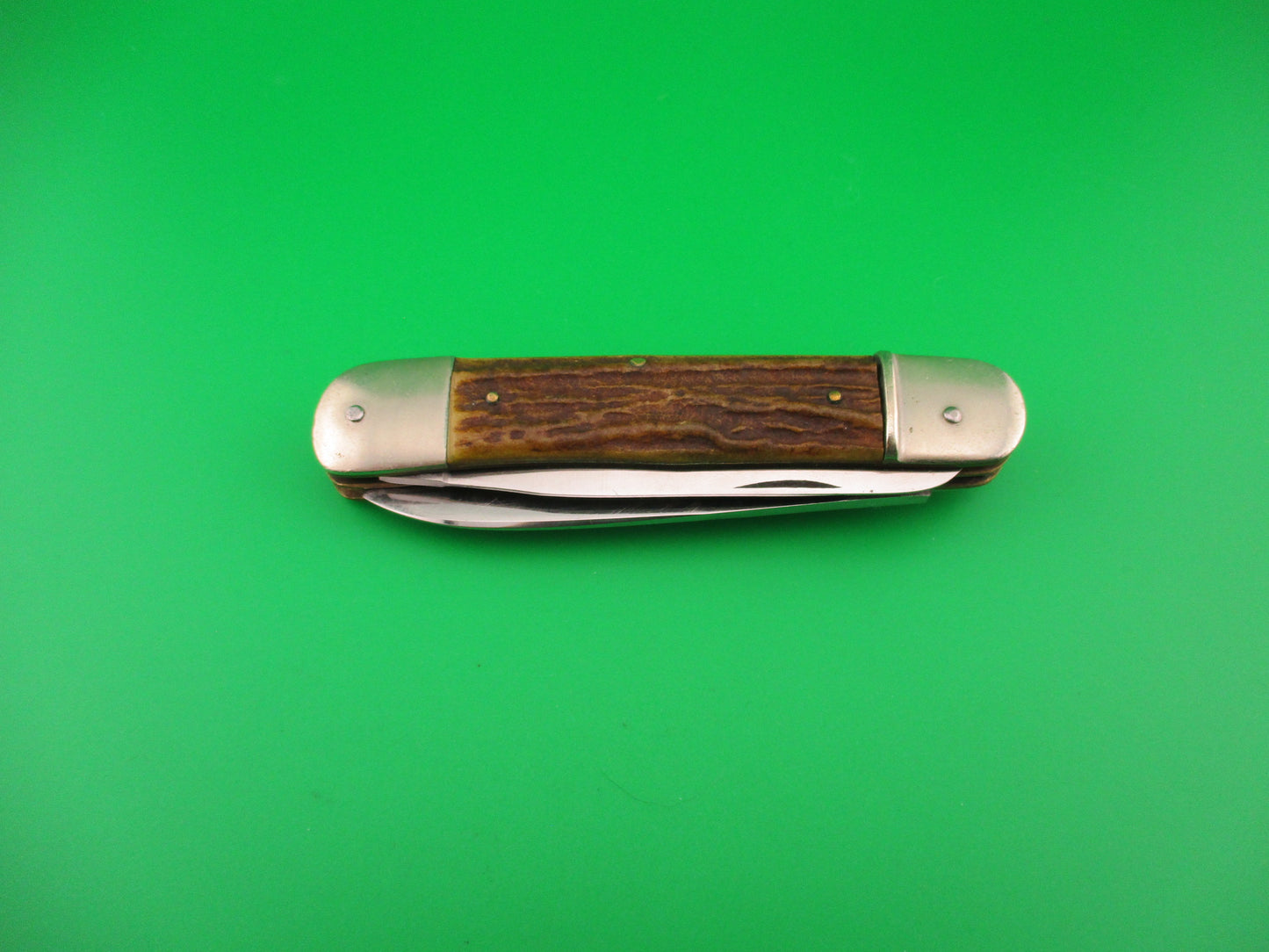 Bonsa SOLINGEN GERMANY 11cm German Stag Lever SPRINGER 2 Blade automatic knife