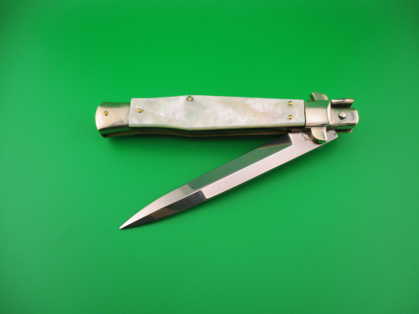 RENZO PASCOTTO 30cm Italian Picklock Wasp Body MOP 5mm back spring switchblade