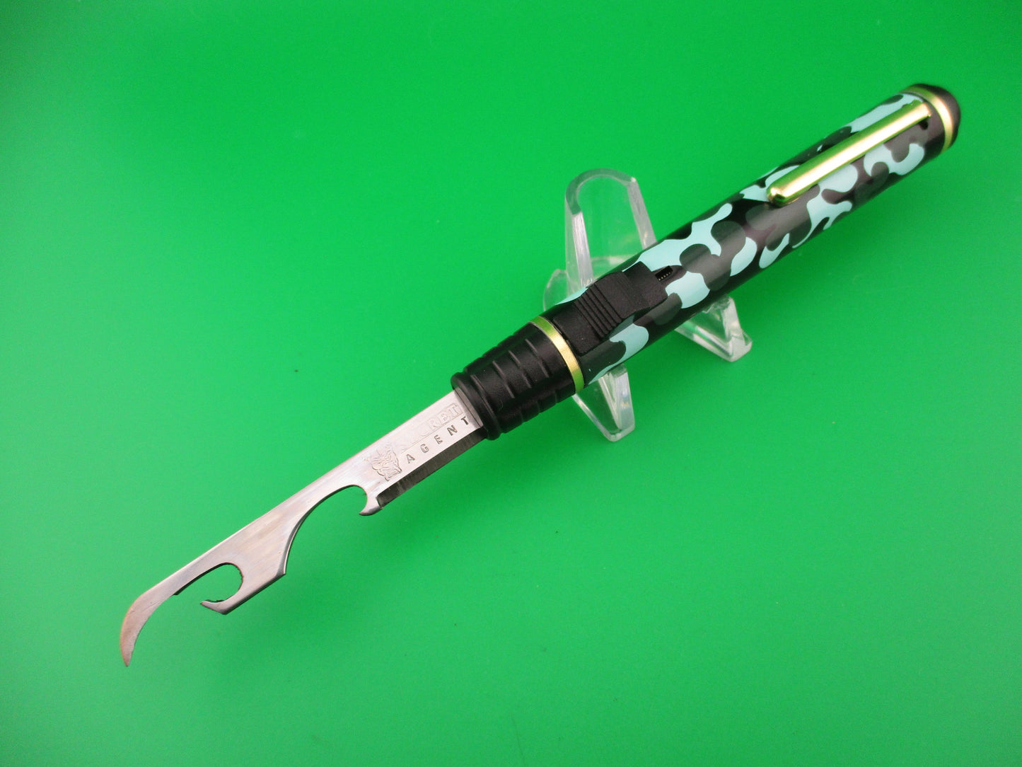 SECRET AGENT Automatic Multi Purpose Tool Opener Pen Knife New Old Stock