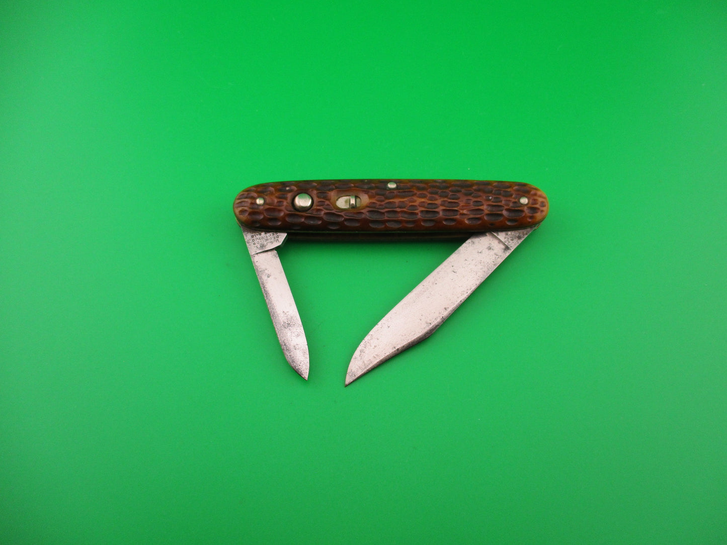 Schrade Cut Co Large Double Picked bone Clip/pen automatic knife