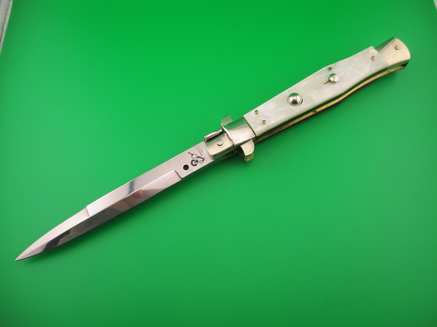 RENZO PASCOTTO 30cm Italian Picklock Wasp Body MOP 5mm back spring switchblade