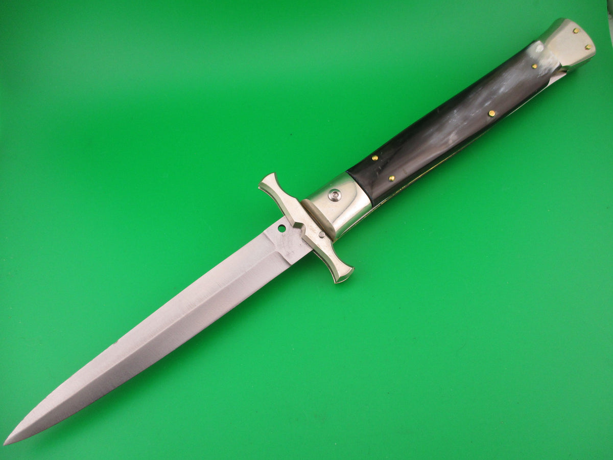 Renzo Pascotto 33cm Italian BATWING swing guard Dagger Horn Automatic knife