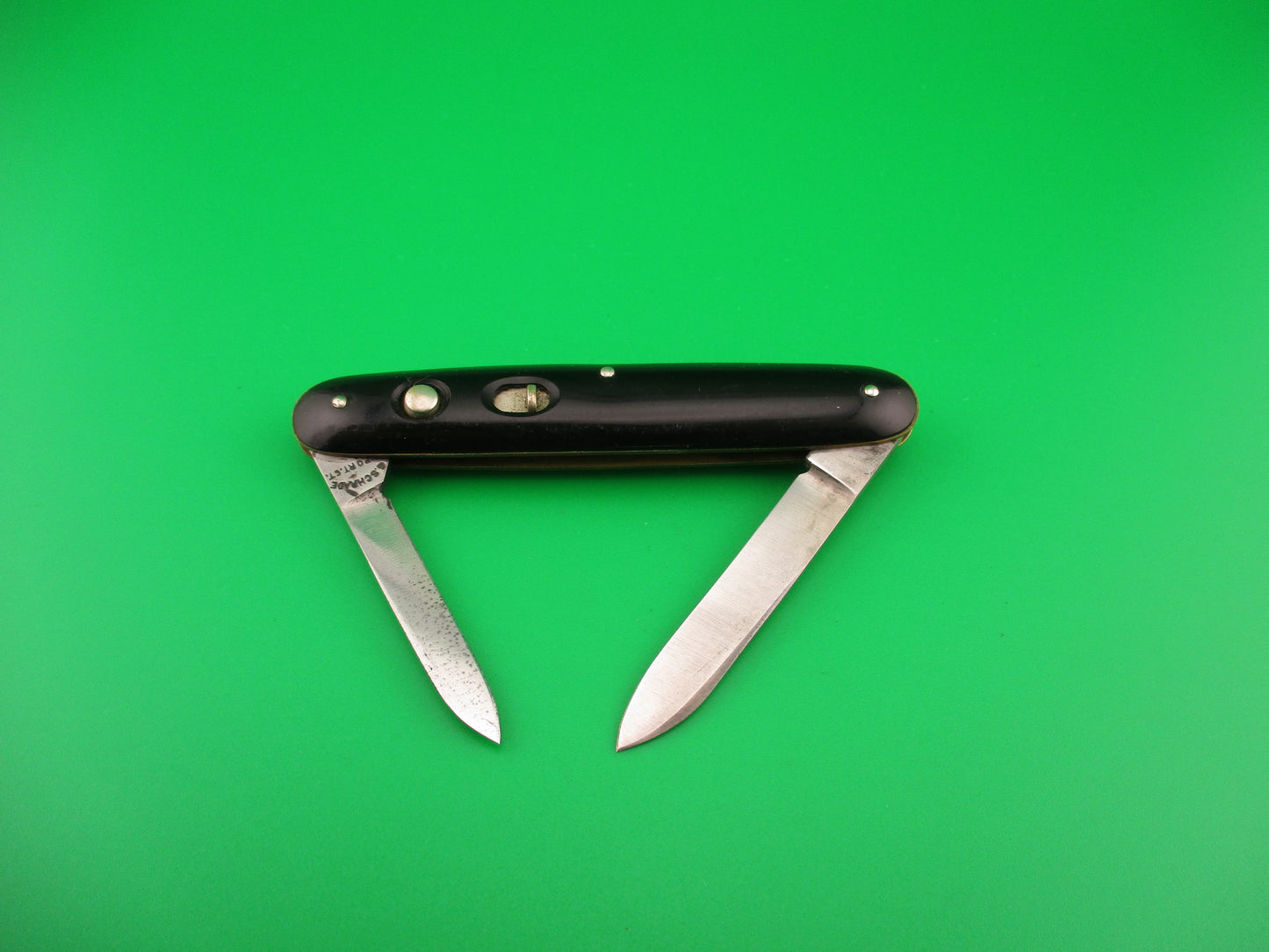 PRESTO Double Black Etched Advertising Vintage automatic knife