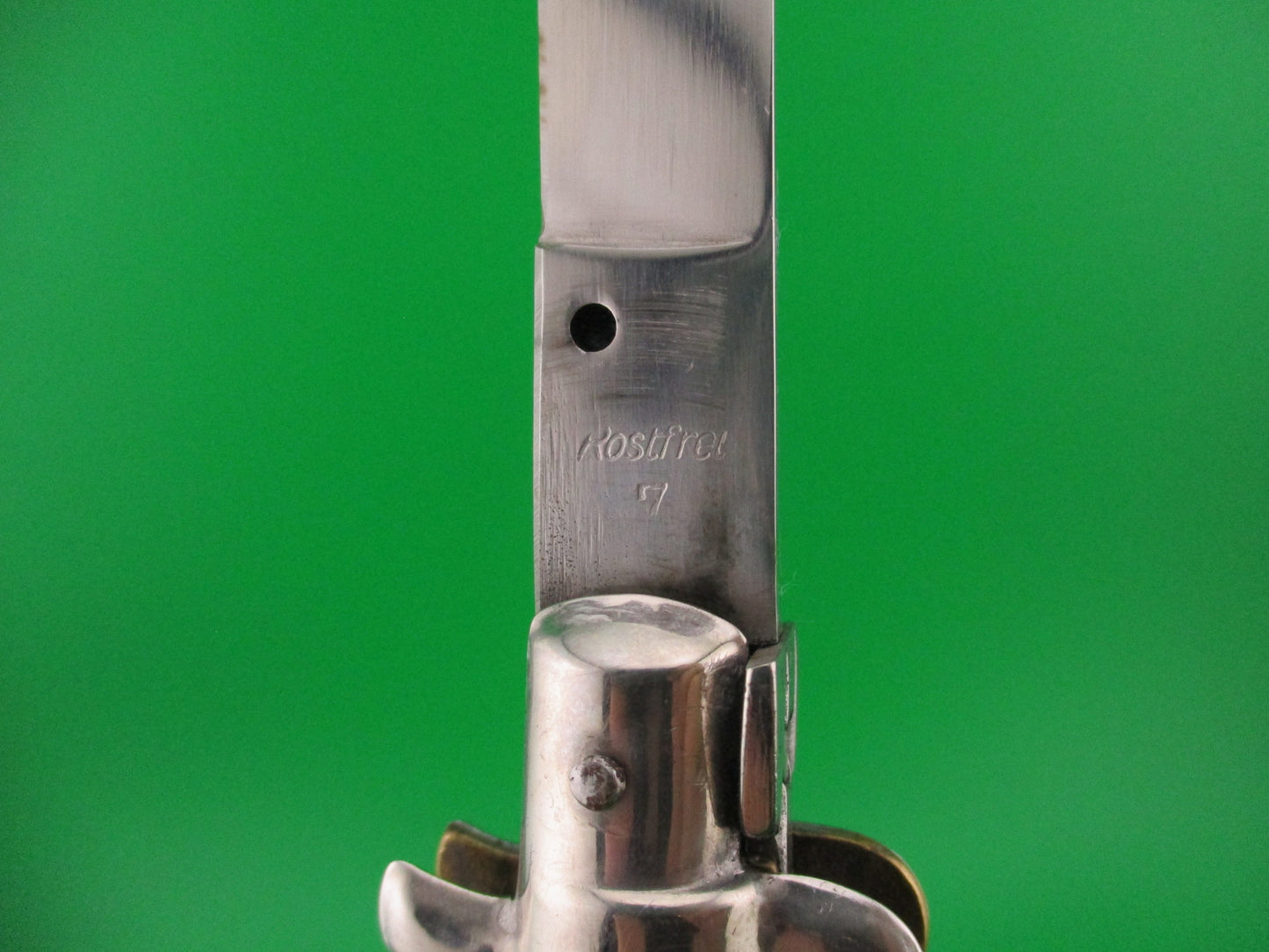 Rostfrei 7 33cm Italian Transitional Black lip pearl acrylic vintage automatic knife 4mm