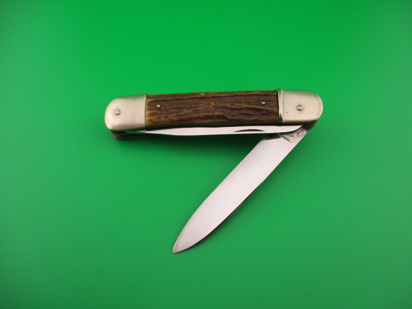 Bonsa SOLINGEN GERMANY 11cm German Stag Lever SPRINGER 2 Blade automatic knife