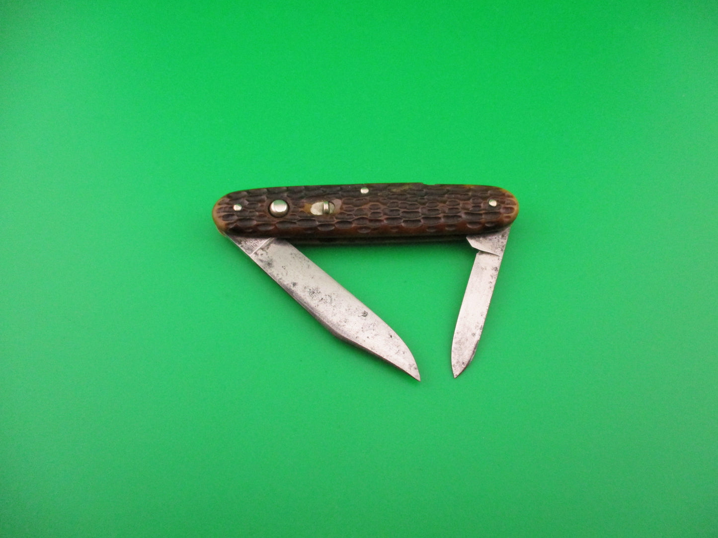 Schrade Cut Co Large Double Picked bone Clip/pen automatic knife