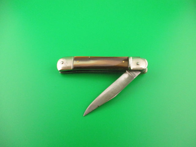 CCC GERMANY 10cm German Lever Caramel & Cream Horn Vintage automatic knife