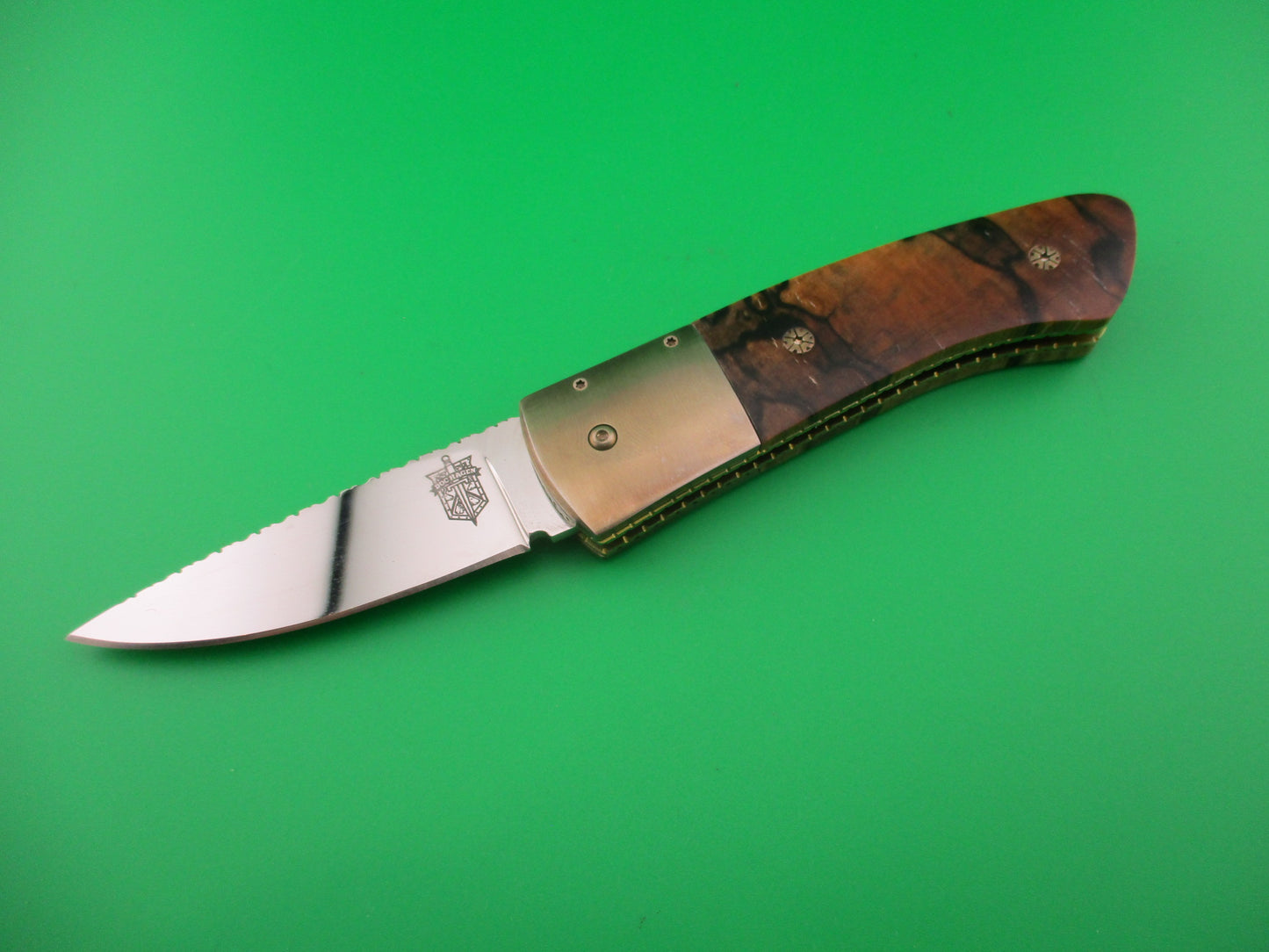 Doc Hagen Custom 7 inch Bolster Release automatic knife Spalted Maple