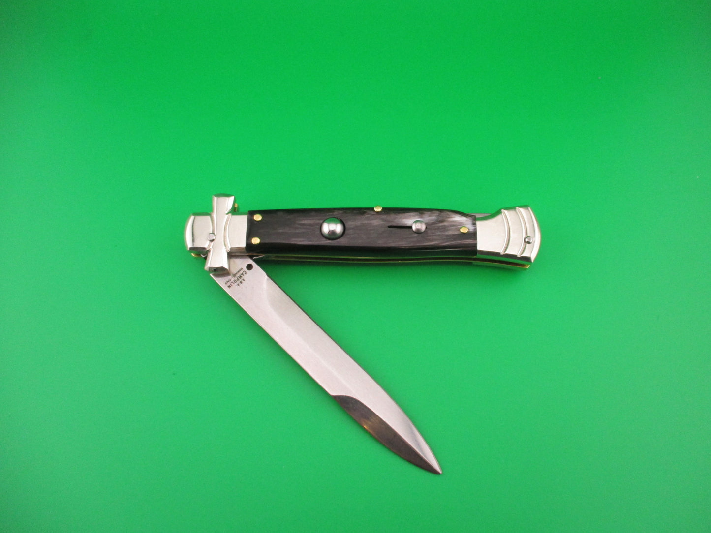 z AGA CAMPOLIN MANIAGO ITALY 23cm Italian Horn Maltese Lockback automatic knife