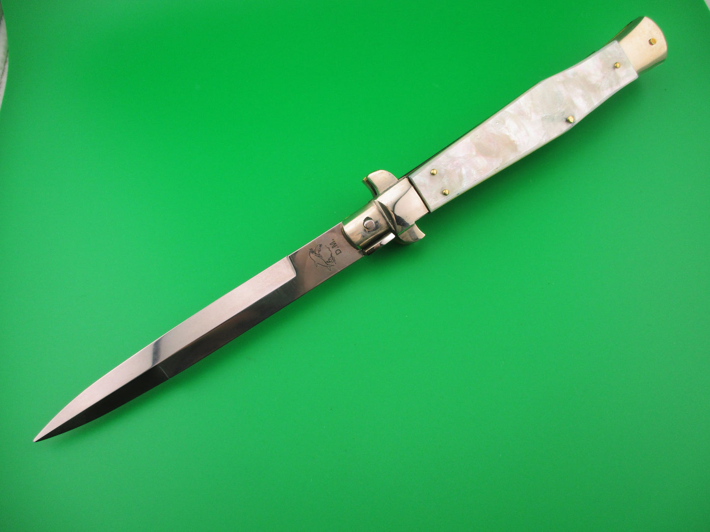 RENZO PASCOTTO 30cm Italian Picklock Wasp Body MOP 5mm back spring switchblade