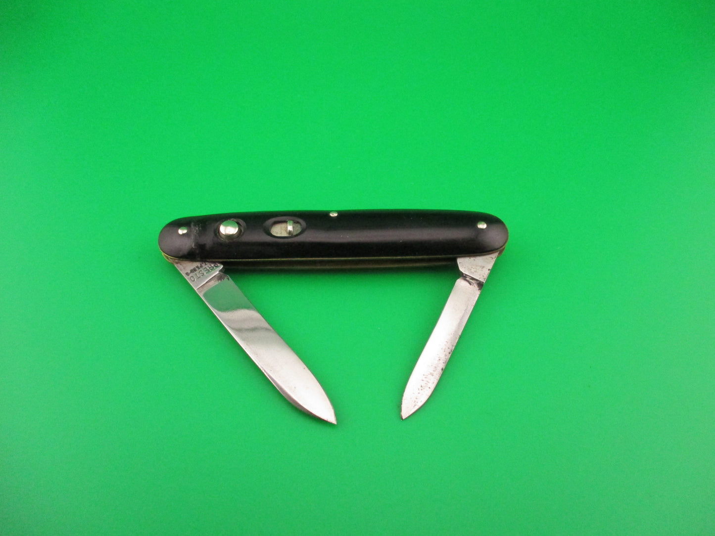 PRESTO Double Black Etched Advertising Vintage automatic knife