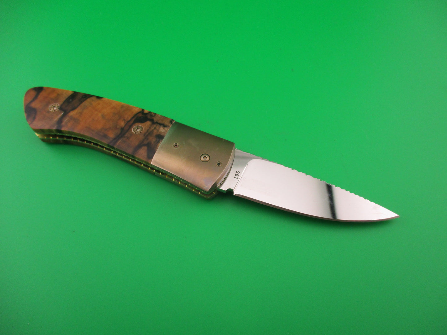 Doc Hagen Custom 7 inch Bolster Release automatic knife Spalted Maple