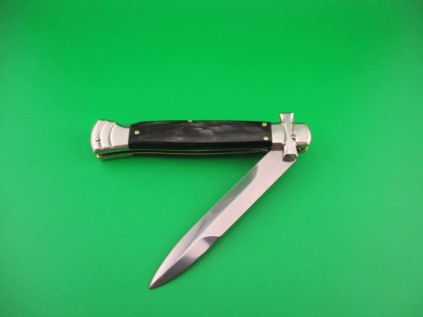 z AGA CAMPOLIN MANIAGO ITALY 23cm Italian Horn Maltese Lockback automatic knife