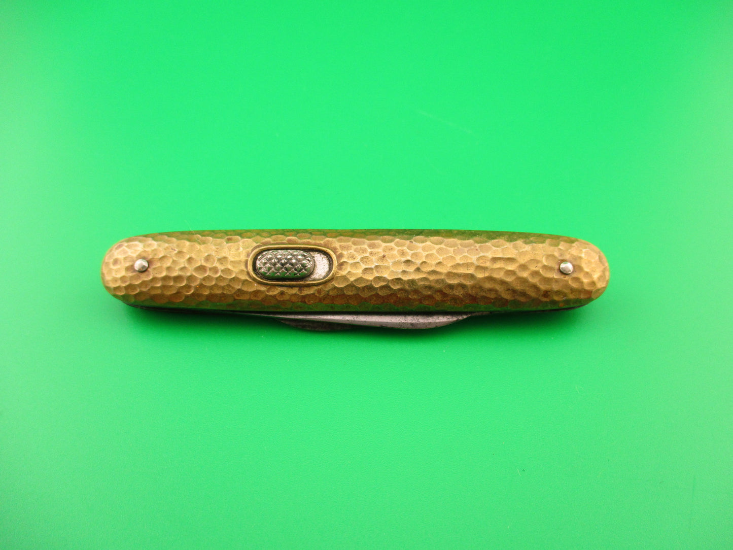 RARE Flylock Double Gold Hammered Antique automatic knife