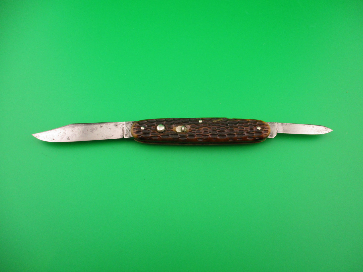 Schrade Cut Co Large Double Picked bone Clip/pen automatic knife