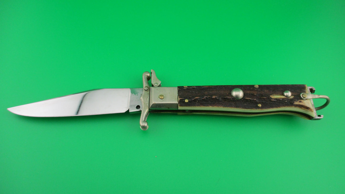 LEPRE INOX Rabbit 23cm Italian Hunter Swing guard Shell puller Fulcrum Stag switchblade