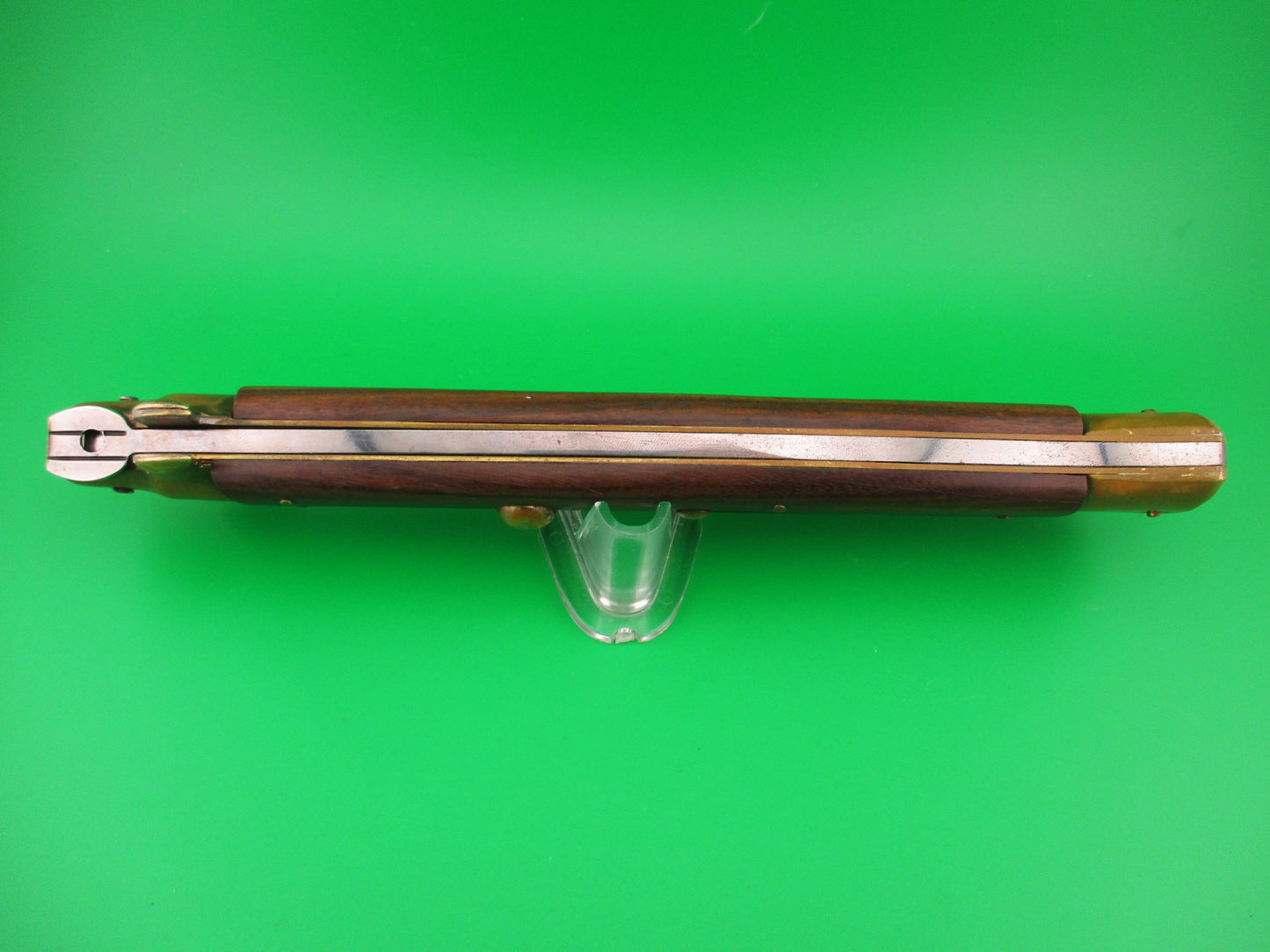 ROSTFREI ITALY 45cm Italian Stiletto Wood/Brass 18 inch Swivel bolster automatic knife