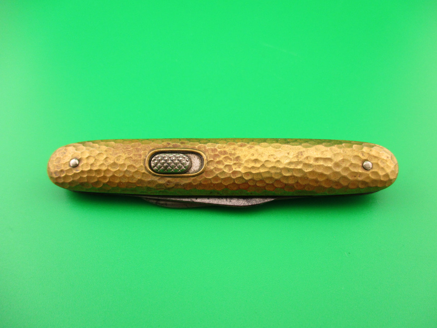 RARE Flylock Double Gold Hammered Antique automatic knife