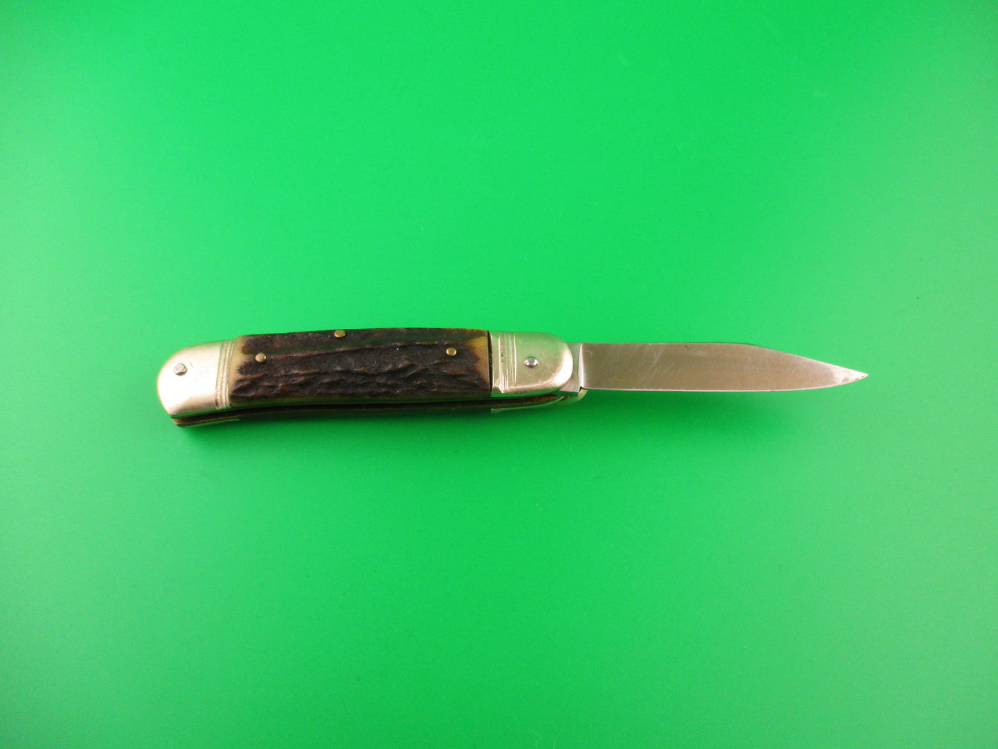 Hubertus 8cm West German Lever Liliput Stag automatic knife