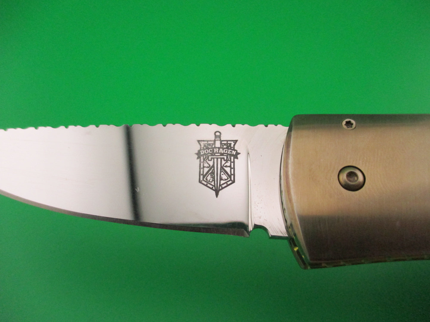 Doc Hagen Custom 7 inch Bolster Release automatic knife Spalted Maple