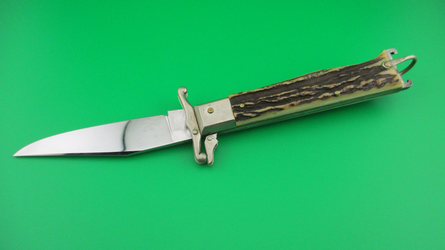 LEPRE INOX Rabbit 23cm Italian Hunter Swing guard Shell puller Fulcrum Stag switchblade