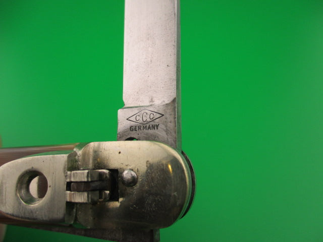 CCC GERMANY 10cm German Lever Caramel & Cream Horn Vintage automatic knife