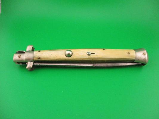 LATAMA ITALY 33cm Italian Picklock 1950s Bayonet Honey & Cream automatic knife 5mm