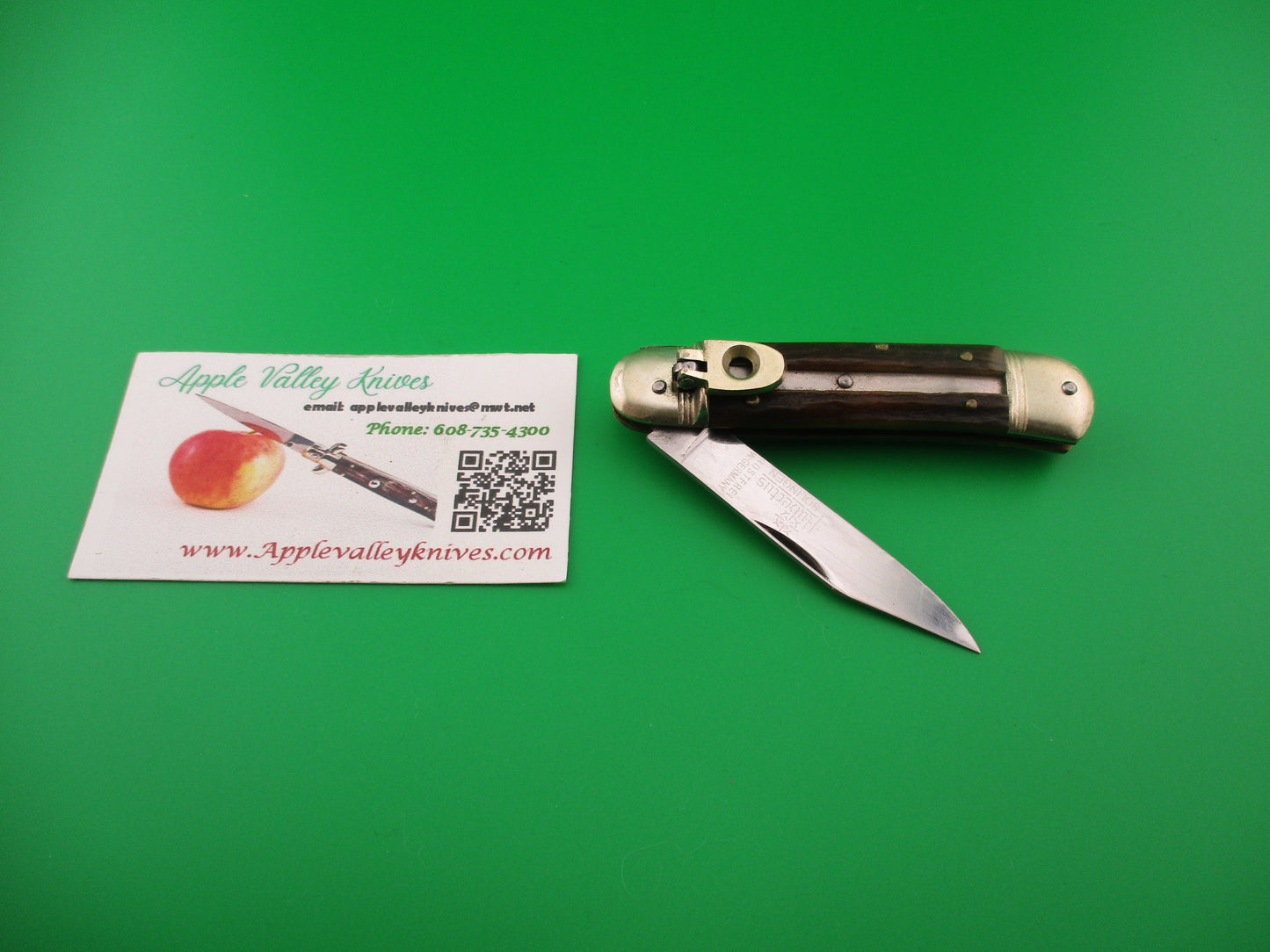 Hubertus 8cm West German Lever Liliput Stag automatic knife