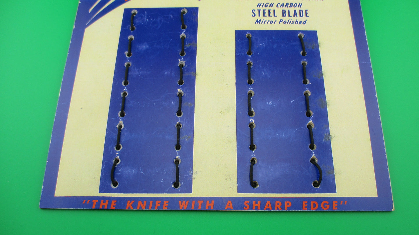 SNAPPY 1950s Sales Display Board Reproduction holds 12 switchblade keychain knives