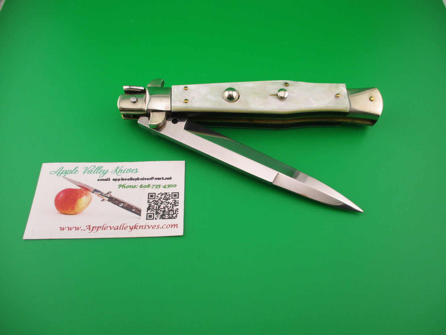 RENZO PASCOTTO 30cm Italian Picklock Wasp Body MOP 5mm back spring switchblade