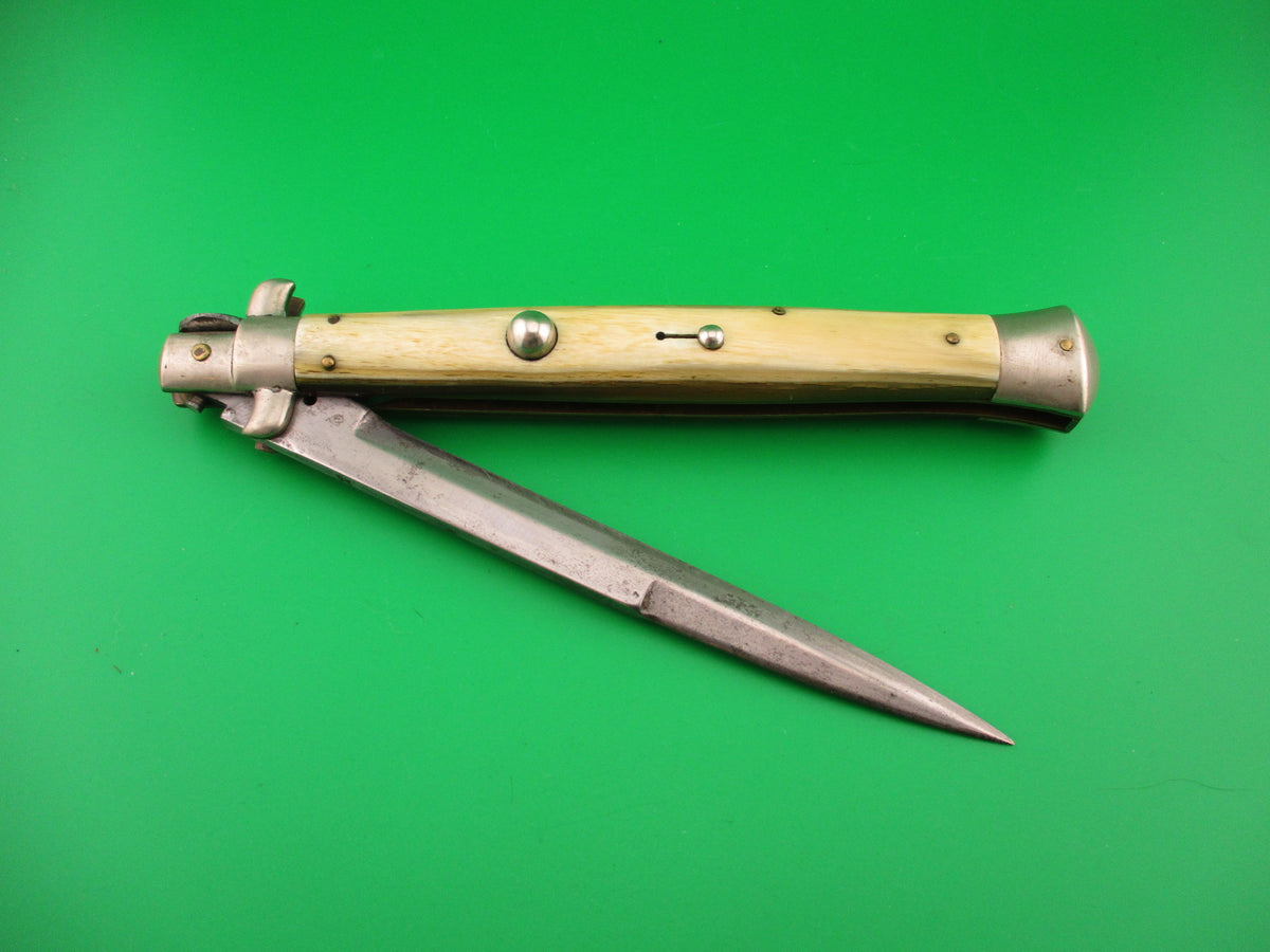 LATAMA ITALY 33cm Italian Picklock 1950s Bayonet Honey & Cream automatic knife 5mm