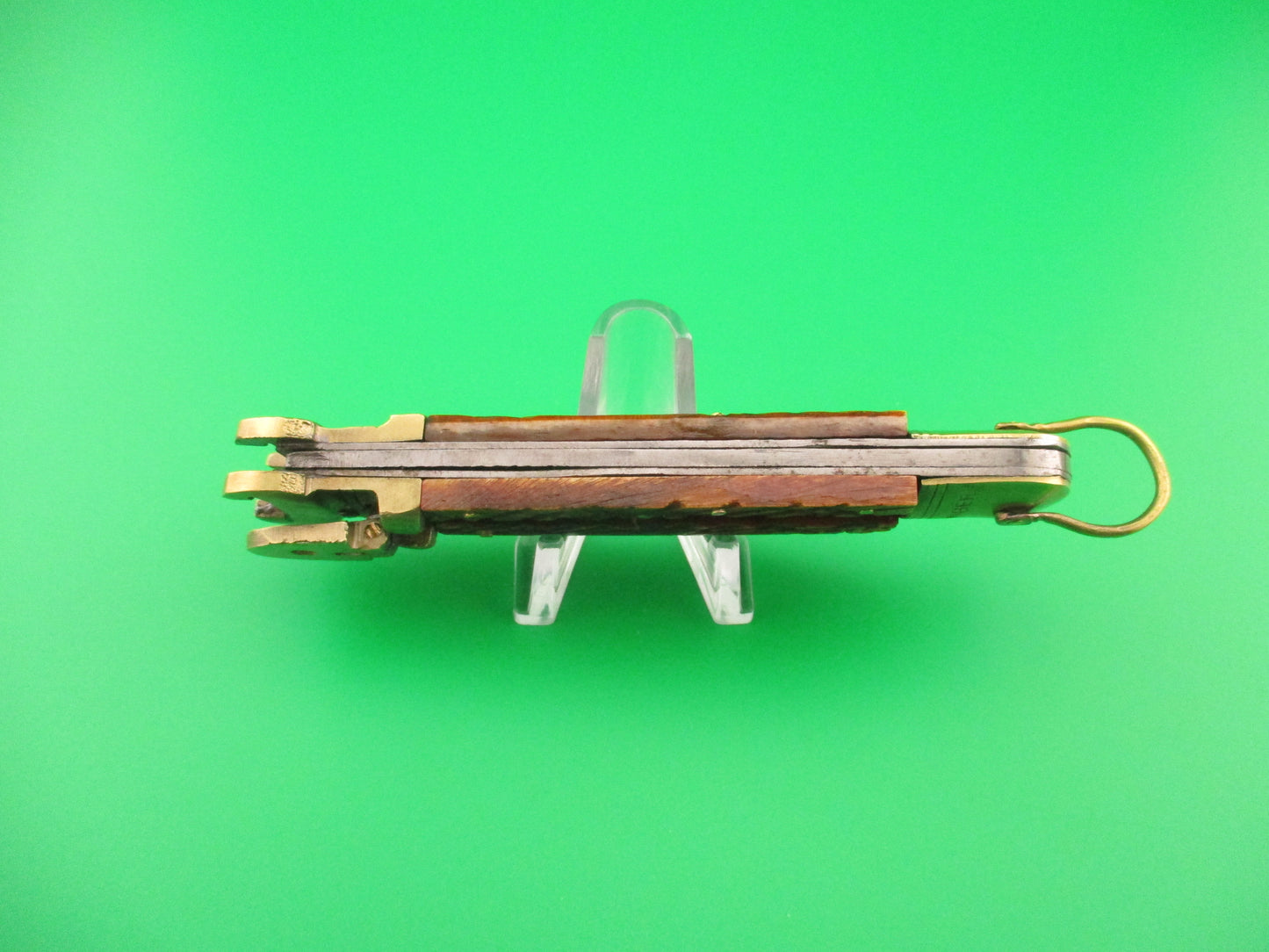 Springer 20cm Japanese Shell Puller Lever Bone & Brass vintage automatic knife